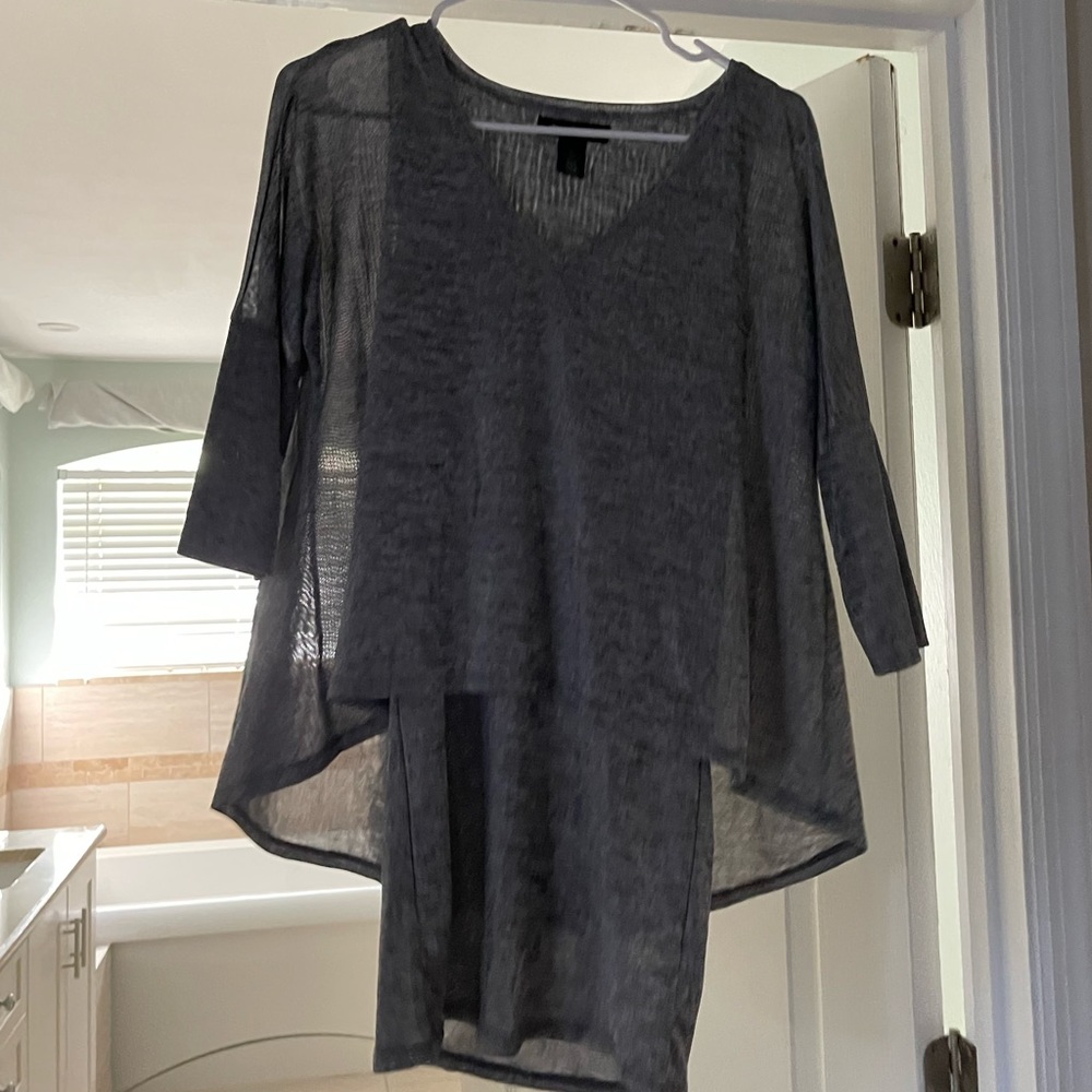 Grey White House & Black Market Dress